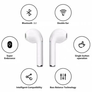 NEWNO I7S TWS Earbuds Ture Wireless Bluetooth Double Earphones Twins Earpieces Stereo Music Headset with Charging box